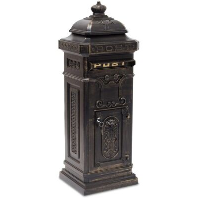 Relaxdays Standbriefkasten Aluguss Bronze Wetterfest Rostfrei Abschließbar 101 cm x 34,5 cm x 31 cm 11,2 kg Relaxdays Standbriefkasten Aluguss Bronze Wetterfest Rostfrei Abschließbar 101 cm x 34,5 cm x 31 cm 11,2 kg