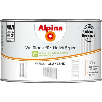 Alpina Weißlack für Heizkörper glänzend 300 ml Alpina Weißlack für Heizkörper glänzend 300 ml