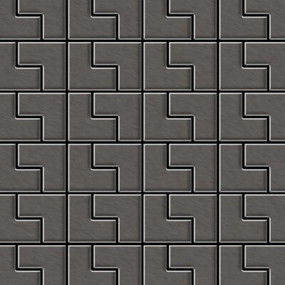 ALLOY Mosaik Fliese Massiv Metall Titan Gebürstet Dunkelgrau 1,6mm Stark Kink-ti-sb 1 Paket mit 10 Matten 0,93 m2 Grau ALLOY Mosaik Fliese Massiv Metall Titan Gebürstet Dunkelgrau 1,6mm Stark Kink-ti-sb 1 Paket mit 10 Matten 0,93 m2 Grau