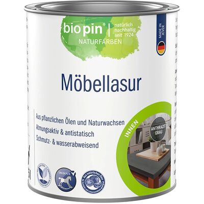 Biopin Möbellasur Anthrazit Grau 375 ml Biopin Möbellasur Anthrazit Grau 375 ml