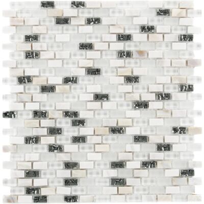 Mosaik Glas & Stein 5th Avenue White Mix Seashell 28,5 cm x 28,5 cm Mosaik Glas & Stein 5th Avenue White Mix Seashell 28,5 cm x 28,5 cm