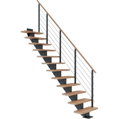 Dolle Mittelholmtreppe Hamburg Buche Anthrazit GH bis 301 cm Gerade 75 cm FSC Dolle Mittelholmtreppe Hamburg Buche Anthrazit GH bis 301 cm Gerade 75 cm FSC