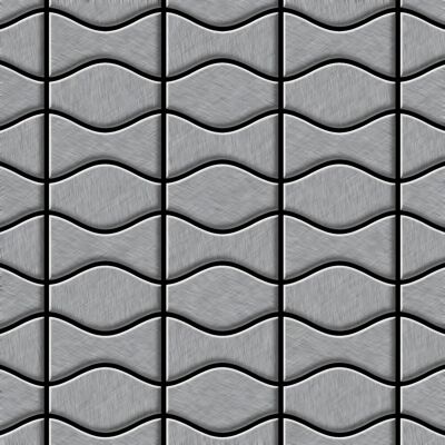 ALLOY Mosaik Fliese Massiv Metall Edelstahl Marine Gebürstet Kismet & Karma-s-s-mb 1 Paket mit 10 Matten 0,86 m2 Grau ALLOY Mosaik Fliese Massiv Metall Edelstahl Marine Gebürstet Kismet & Karma-s-s-mb 1 Paket mit 10 Matten 0,86 m2 Grau