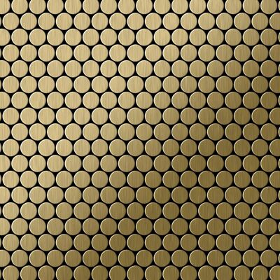 ALLOY Mosaik Fliese Massiv Metall Titan Gebürstet Gold 1,6mm Stark Penny-ti-gb 1 Paket mit 10 Matten 0,88 m2 Gold ALLOY Mosaik Fliese Massiv Metall Titan Gebürstet Gold 1,6mm Stark Penny-ti-gb 1 Paket mit 10 Matten 0,88 m2 Gold