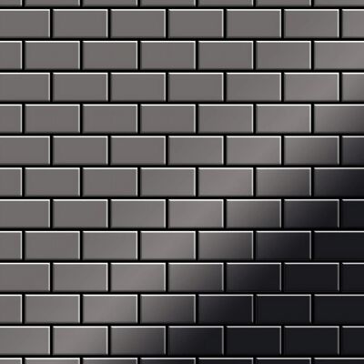 ALLOY Mosaik Fliese Massiv Metall Titan Hochglanz Dunkelgrau 1,6mm House-ti-sm 1 Paket mit 10 Matten 0,98 m2 Grau ALLOY Mosaik Fliese Massiv Metall Titan Hochglanz Dunkelgrau 1,6mm House-ti-sm 1 Paket mit 10 Matten 0,98 m2 Grau