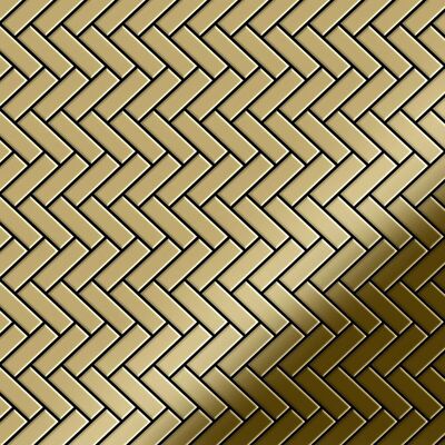ALLOY Mosaik Fliese Massiv Metall Titan Hochglanz Gold 1,6mm Herringbone-ti-gm 1 Paket mit 10 Matten 0,85 m2 Gold ALLOY Mosaik Fliese Massiv Metall Titan Hochglanz Gold 1,6mm Herringbone-ti-gm 1 Paket mit 10 Matten 0,85 m2 Gold