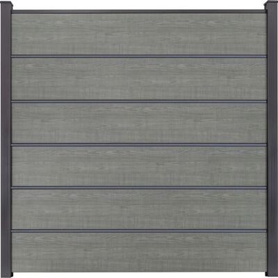 GroJa Steckzaun Premium Basicline 180 cm x 180 cm Grey Ash Cut GroJa Steckzaun Premium Basicline 180 cm x 180 cm Grey Ash Cut