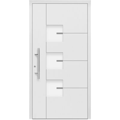 Splendoor Moderno Aluminium-Haustür Moderno M330/B 110 x 210 cm Weiß Anschlag Links Splendoor Moderno Aluminium-Haustür Moderno M330/B 110 x 210 cm Weiß Anschlag Links