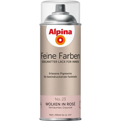 Alpina Feine Farben Sprühlack No. 23 Wolken in Rosé edelmatt 400 ml Alpina Feine Farben Sprühlack No. 23 Wolken in Rosé edelmatt 400 ml