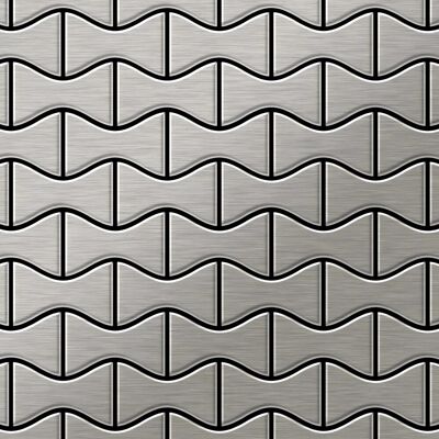 ALLOY Mosaik Fliese Massiv Metall Edelstahl Marine Gebürstet Grau 1,6mm Kismet-s-s-mb 1 Paket mit 10 Matten 0,86 m2 Grau ALLOY Mosaik Fliese Massiv Metall Edelstahl Marine Gebürstet Grau 1,6mm Kismet-s-s-mb 1 Paket mit 10 Matten 0,86 m2 Grau