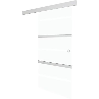 vidaXL Schiebetür ESG Glas und Aluminium 90x205 cm Silber - Schiebetür vidaXL Schiebetür ESG Glas und Aluminium 90x205 cm Silber - Schiebetür