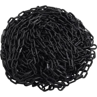 DELUKE Absperrkette SOGI Schwarz 100m Ø8 mm Kunststoff Warnkette Gliederkette Sicherheitskette Zum Absperren DELUKE Absperrkette SOGI Schwarz 100m Ø8 mm Kunststoff Warnkette Gliederkette Sicherheitskette Zum Absperren