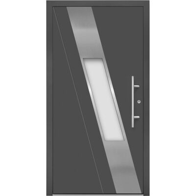 Splendoor Moderno Aluminium-Haustür Moderno M540/B 110 cm x 210 cm Anthrazit Metallic Anschlag R Splendoor Moderno Aluminium-Haustür Moderno M540/B 110 cm x 210 cm Anthrazit Metallic Anschlag R