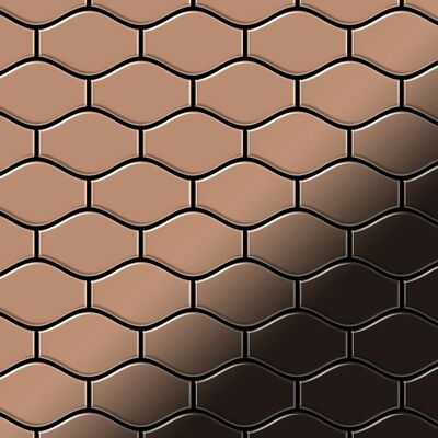 ALLOY Mosaik Fliese Massiv Metall Titan Hochglänzend Kupfer 1,6mm Stark Karma-ti-am 1 Paket mit 10 Matten 0,86 m2 Kupfer ALLOY Mosaik Fliese Massiv Metall Titan Hochglänzend Kupfer 1,6mm Stark Karma-ti-am 1 Paket mit 10 Matten 0,86 m2 Kupfer