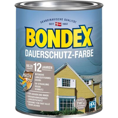 Bondex Dauerschutz-Farbe Granitgrau-Platinium seidenglänzend 750ml Bondex Dauerschutz-Farbe Granitgrau-Platinium seidenglänzend 750ml