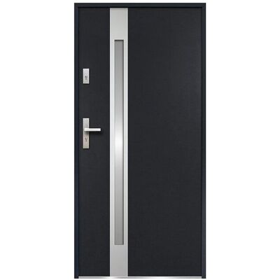 Vente-unique Haustür Braga Anthrazitgrau 95 cm Vente-unique Haustür Braga Anthrazitgrau 95 cm