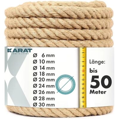 Karat Juteseil Ø 30 mm Kletterseil Extra Stark Universell Einsetzbar Länge 50 Meter Karat Juteseil Ø 30 mm Kletterseil Extra Stark Universell Einsetzbar Länge 50 Meter