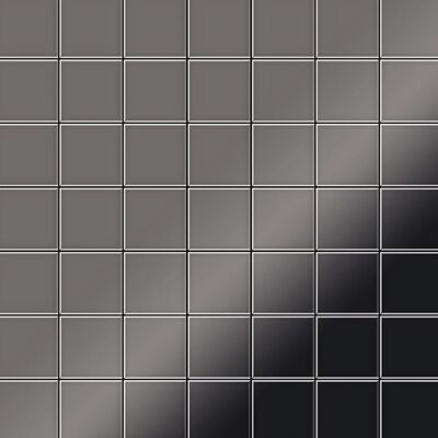 ALLOY Mosaik Fliese Massiv Metall Titan Hochglanz Dunkelgrau 1,6mm Attica-ti-sm 1 Paket mit 10 Matten 0,85 m2 Grau ALLOY Mosaik Fliese Massiv Metall Titan Hochglanz Dunkelgrau 1,6mm Attica-ti-sm 1 Paket mit 10 Matten 0,85 m2 Grau