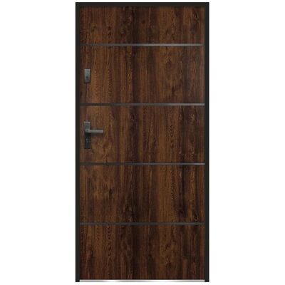 Vente-unique Haustür Naxara Naturfarben Dunkel 95 cm Vente-unique Haustür Naxara Naturfarben Dunkel 95 cm