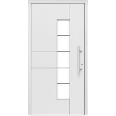 Splendoor Moderno Aluminium-Haustür Moderno M360/P 110 x 210 cm Weiß Anschlag Rechts Splendoor Moderno Aluminium-Haustür Moderno M360/P 110 x 210 cm Weiß Anschlag Rechts