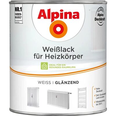 Alpina Weißlack für Heizkörper glänzend 2 Liter Alpina Weißlack für Heizkörper glänzend 2 Liter
