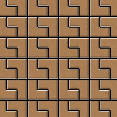 ALLOY Mosaik Fliese Massiv Metall Titan Gebürstet Kupfer 1,6mm Stark Kink-ti-ab 1 Paket mit 10 Matten 0,93 m2 Kupfer ALLOY Mosaik Fliese Massiv Metall Titan Gebürstet Kupfer 1,6mm Stark Kink-ti-ab 1 Paket mit 10 Matten 0,93 m2 Kupfer