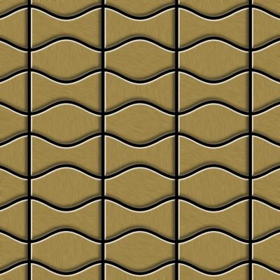 ALLOY Mosaik Fliese Massiv Metall Titan Gebürstet Gold 1,6mm Kismet & Karma-ti-gb 1 Paket mit 10 Matten 0,86 m2 Gold ALLOY Mosaik Fliese Massiv Metall Titan Gebürstet Gold 1,6mm Kismet & Karma-ti-gb 1 Paket mit 10 Matten 0,86 m2 Gold