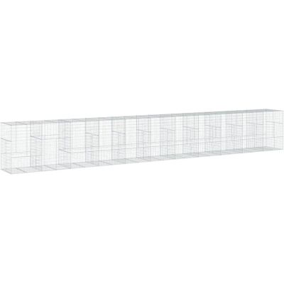 vidaXL Verzinkter Eisen Gabionenkorb 1100x100x150 cm vidaXL Verzinkter Eisen Gabionenkorb 1100x100x150 cm