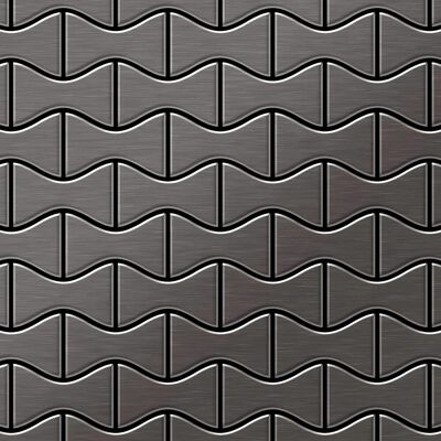 ALLOY Mosaik Fliese Massiv Metall Titan Gebürstet Dunkelgrau 1,6mm Stark Kismet-ti-sb, 1 Paket mit 10 Matten 0,86 m2 Grau ALLOY Mosaik Fliese Massiv Metall Titan Gebürstet Dunkelgrau 1,6mm Stark Kismet-ti-sb, 1 Paket mit 10 Matten 0,86 m2 Grau