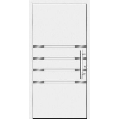Splendoor Moderno Aluminium-Haustür Moderno M450/P 110 x 210 cm Weiß Anschlag Rechts Splendoor Moderno Aluminium-Haustür Moderno M450/P 110 x 210 cm Weiß Anschlag Rechts