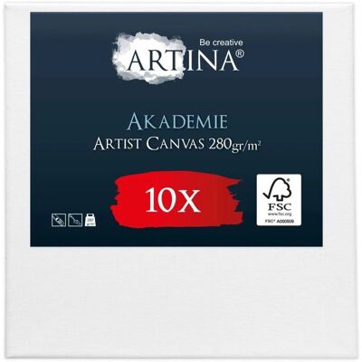 Artina Akademie Keilrahmen 10x10cm FSC 10tlg Artina Akademie Keilrahmen 10x10cm FSC 10tlg