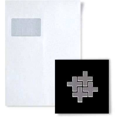 ALLOY Mosaik MUSTER S-Swiss Cross-S-S-M Swiss Cross Edelstahl Hochglänzend ALLOY Mosaik MUSTER S-Swiss Cross-S-S-M Swiss Cross Edelstahl Hochglänzend