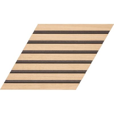 Denpanels Akustikpaneel Raute 46 cm x 26,5 cm x 1 cm Eiche Natur 3 Stück FSC® Denpanels Akustikpaneel Raute 46 cm x 26,5 cm x 1 cm Eiche Natur 3 Stück FSC®