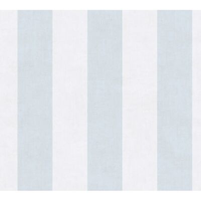 A.S. Creation Blau Creme Uni Tapete - Kinderzimmer Streifen Wallpaper A.S. Creation Blau Creme Uni Tapete - Kinderzimmer Streifen Wallpaper