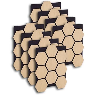 Homestyle4u Akustikpaneele 8 Wandpaneele Holz Hexagon 76 x 62 cm Stück Natur Homestyle4u Akustikpaneele 8 Wandpaneele Holz Hexagon 76 x 62 cm Stück Natur
