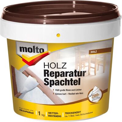 Molto Holz Reparatur-Spachtel für Innen und Außen 1 kg Molto Holz Reparatur-Spachtel für Innen und Außen 1 kg