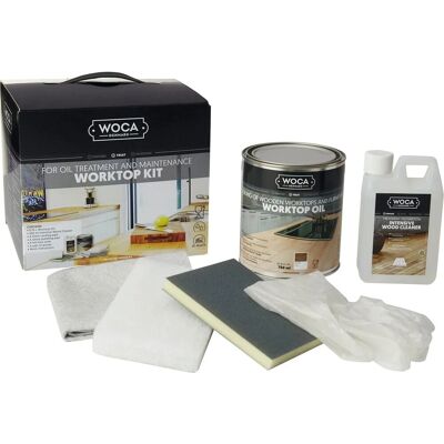 Woca Pflegebox für Tische und Massivholzplatten Holzöl für Arbeitsplatten & Tische mit Zubehör zum Auftragen Woca Pflegebox für Tische und Massivholzplatten Holzöl für Arbeitsplatten & Tische mit Zubehör zum Auftragen