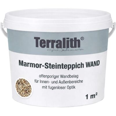 Terralith Marmor - Steinteppich Wand Natura Fein für 1 m² Terralith Marmor - Steinteppich Wand Natura Fein für 1 m²
