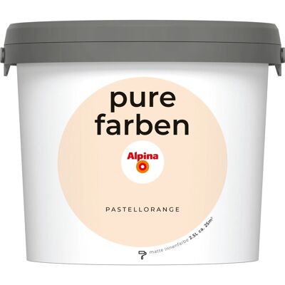 Alpina Wandfarbe Pure Farben Pastellorange 2,5, Alpina Wandfarbe Pure Farben Pastellorange 2,5,