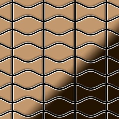ALLOY Mosaik Fliese Massiv Metall Titan Hochglanz Kupfer 1,6mm Kismet & Karma-ti-am 1 Paket mit 10 Matten 0,86 m2 Kupfer ALLOY Mosaik Fliese Massiv Metall Titan Hochglanz Kupfer 1,6mm Kismet & Karma-ti-am 1 Paket mit 10 Matten 0,86 m2 Kupfer