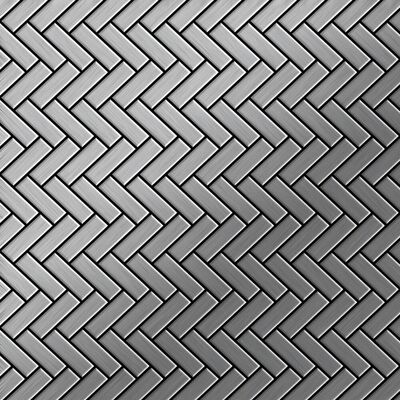 ALLOY Mosaik Fliese Massiv Metall Edelstahl Matt Grau 1,6mm Stark Herringbone-s-s-ma 1 Paket mit 10 Matten 0,85 m2 Grau ALLOY Mosaik Fliese Massiv Metall Edelstahl Matt Grau 1,6mm Stark Herringbone-s-s-ma 1 Paket mit 10 Matten 0,85 m2 Grau