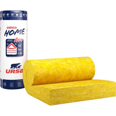 Ursa Home Klemmfilz Dämmplatte aus Glaswolle WLG 035 240 mm Ursa Home Klemmfilz Dämmplatte aus Glaswolle WLG 035 240 mm