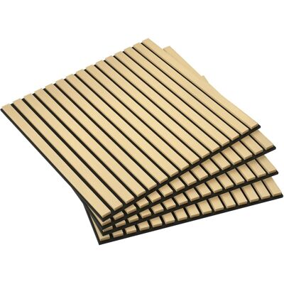 HOMCOM Akustikpaneel DIY Akustikplatten MDF PET Eiche 60L x 60B x 2,1H cm HOMCOM Akustikpaneel DIY Akustikplatten MDF PET Eiche 60L x 60B x 2,1H cm