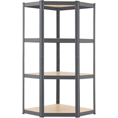 Juskys Eckregal Lagerregal Corner Easy 160 x 75 x 40 bis 75 cm Grau Juskys Eckregal Lagerregal Corner Easy 160 x 75 x 40 bis 75 cm Grau