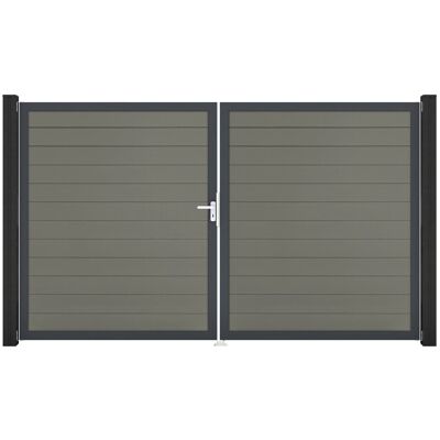 GroJa Solid Steckzaun Tor DIN Links DB Grau GroJa Solid Steckzaun Tor DIN Links DB Grau