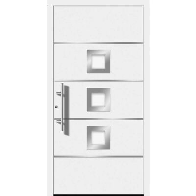 Splendoor Moderno Aluminium-Haustür Moderno M390/P 110 x 210 cm Weiß Anschlag Links Splendoor Moderno Aluminium-Haustür Moderno M390/P 110 x 210 cm Weiß Anschlag Links