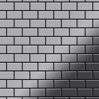 ALLOY Mosaik Fliese Massiv Metall Edelstahl Hochglanz Grau 1,6mm House-s-s-m 1 Paket mit 10 Matten 0,98 m2 Grau ALLOY Mosaik Fliese Massiv Metall Edelstahl Hochglanz Grau 1,6mm House-s-s-m 1 Paket mit 10 Matten 0,98 m2 Grau