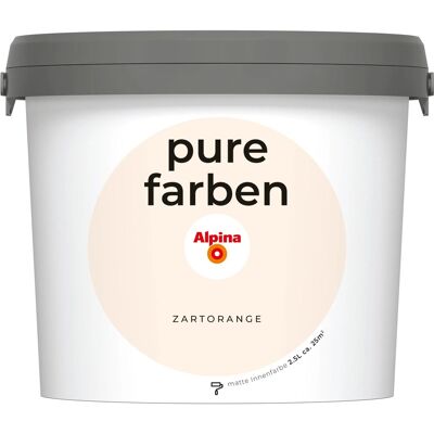 Alpina Wandfarbe Pure Farben Zartorange 2,5, Alpina Wandfarbe Pure Farben Zartorange 2,5,