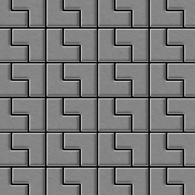 ALLOY Mosaik Fliese Massiv Metall Edelstahl Gebürstet Grau 1,6mm Stark Kink-s-s-b 1 Paket mit 10 Matten 0,93 m2 Grau ALLOY Mosaik Fliese Massiv Metall Edelstahl Gebürstet Grau 1,6mm Stark Kink-s-s-b 1 Paket mit 10 Matten 0,93 m2 Grau