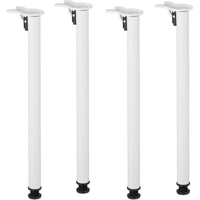 Relaxdays - Klappbare Tischbeine Set - 71x5cm - Eisen, Weiß - Für Schreibtische & Tische Relaxdays - Klappbare Tischbeine Set - 71x5cm - Eisen, Weiß - Für Schreibtische & Tische